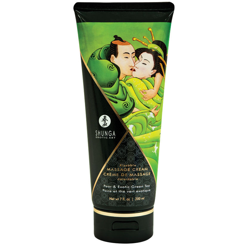 Pear & Exotic Green Shunga Kissable Massage Cream - Melody's Room Romance Collection