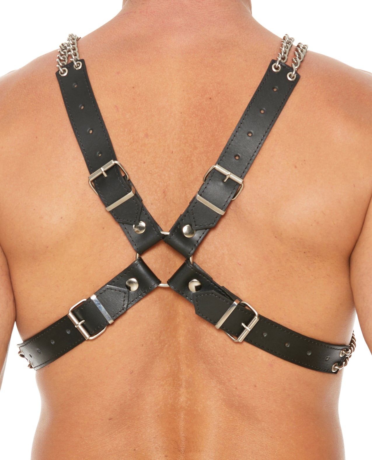 Shots Uomo Chain & Chain Black BDSM Body Harness | Melody's Room