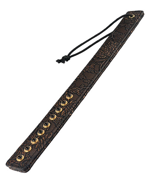 Spartacus Brown Floral Print Paddle w/Gems - Melody's Room BDSM