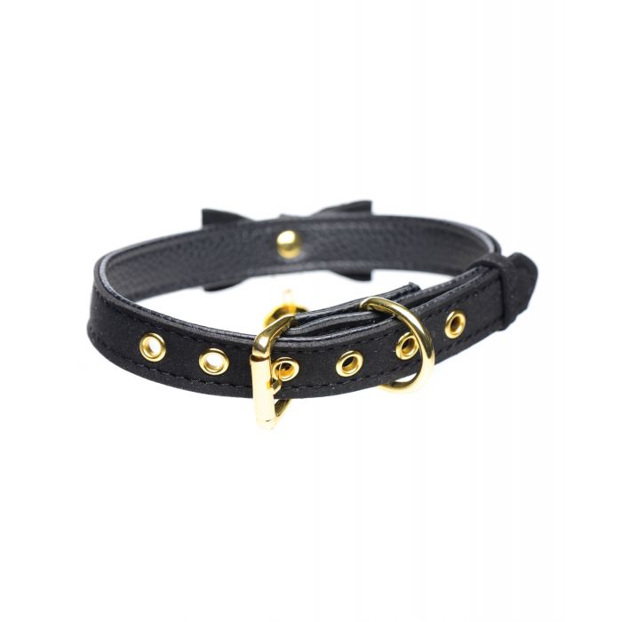 Master Series Golden Kitty Cat Bell Collar in Pink or Black | Melody's Room