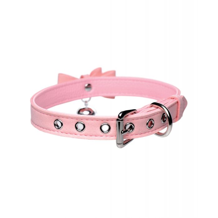 Master Series Golden Kitty Cat Bell Collar in Pink or Black | Melody's Room