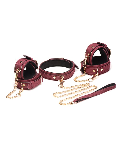 Master Series Burgundy 6 pc Bondage Set | Melody's Room