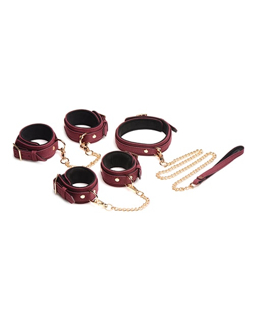 Master Series Burgundy 6 pc Bondage Set | Melody's Room