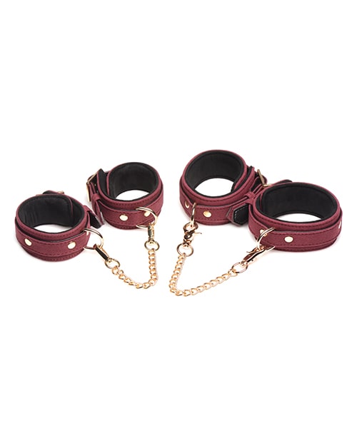 Master Series Burgundy 6 pc Bondage Set | Melody's Room