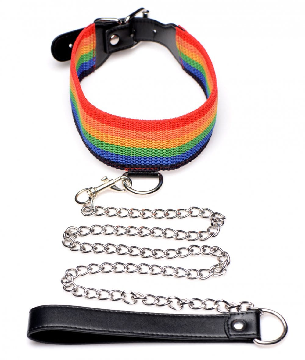 Master Series Kinky Pride Rainbow Wrist & Ankle Cuffs Bondage Set | Melody's Room