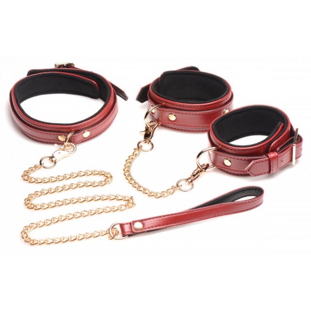 Master Series Burgundy 6 pc Bondage Set | Melody's Room