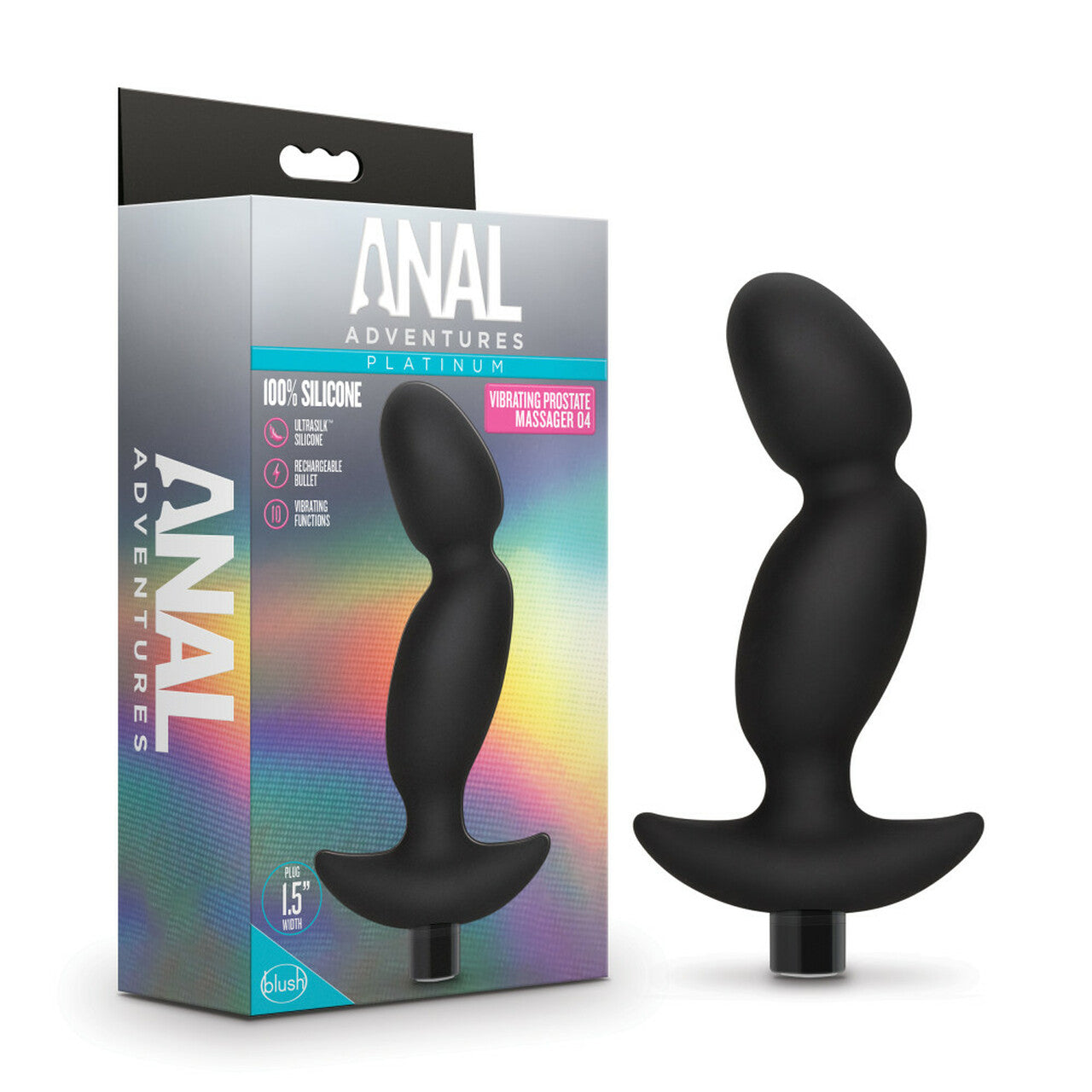 Anal Adventures Platinum Silicone Vibrating Prostate Massager 04 - Melody's Room