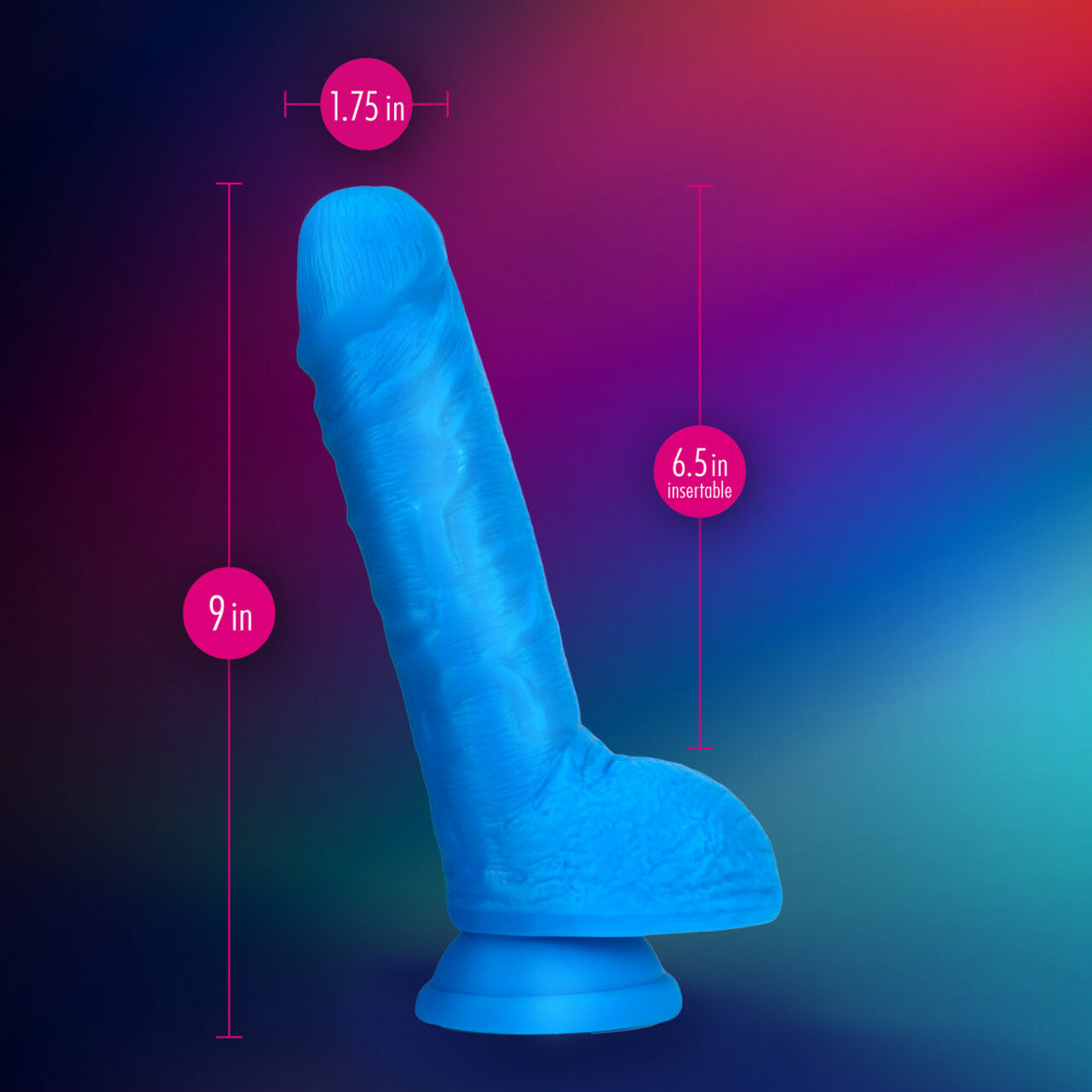 Neo Elite 9 Inch Silicone Dual Density Cock with Balls - Melody's Room