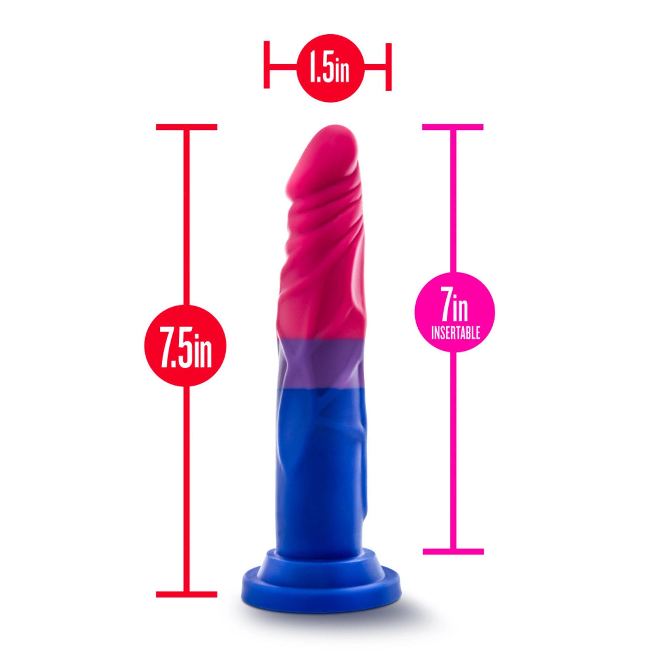 Avant P8 Bisexual Pride Dildo in Love by Blush Novelties - Melody's Room