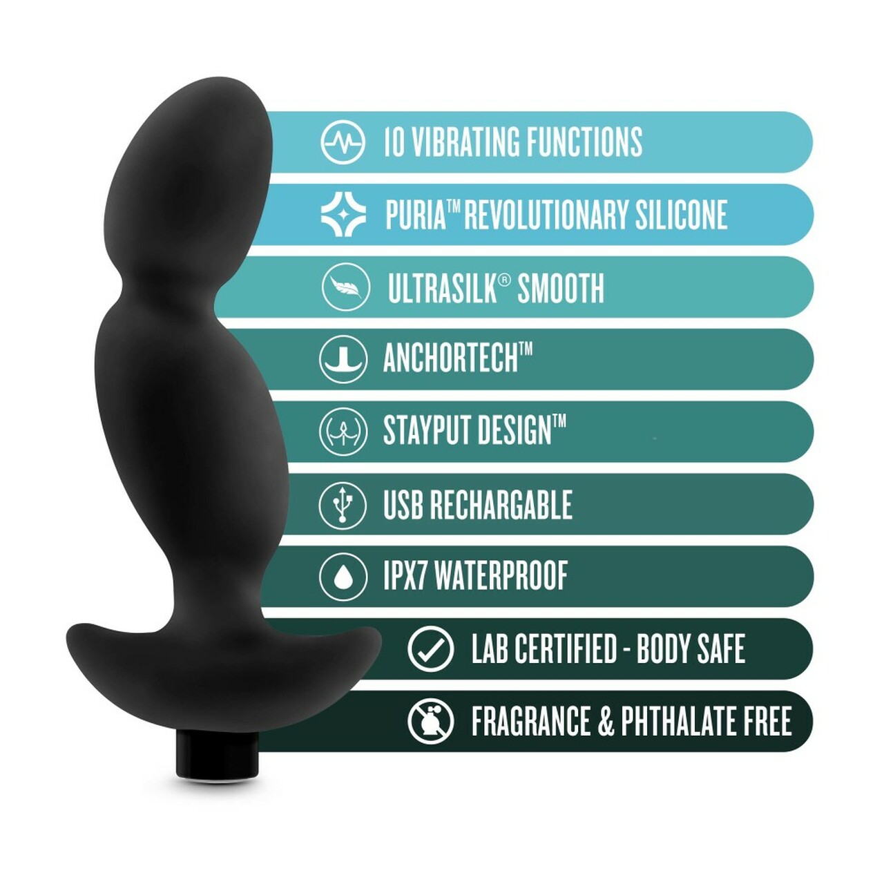 Anal Adventures Platinum Silicone Vibrating Prostate Massager 04 - Melody's Room