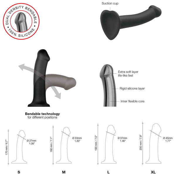 Strap-On-Me Bendable Dual Density Semi-Realistic Dil - Melody's Room