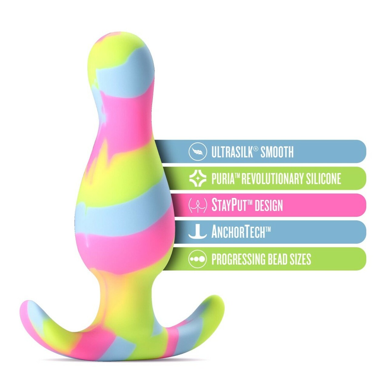 Avant Kaleido Beaded Butt Plug Lime - Melody's Room Anal Toys