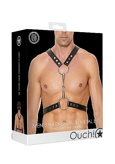 Shots Uomo Men's Harness w/ Metal Bit in Black | Melody's Room