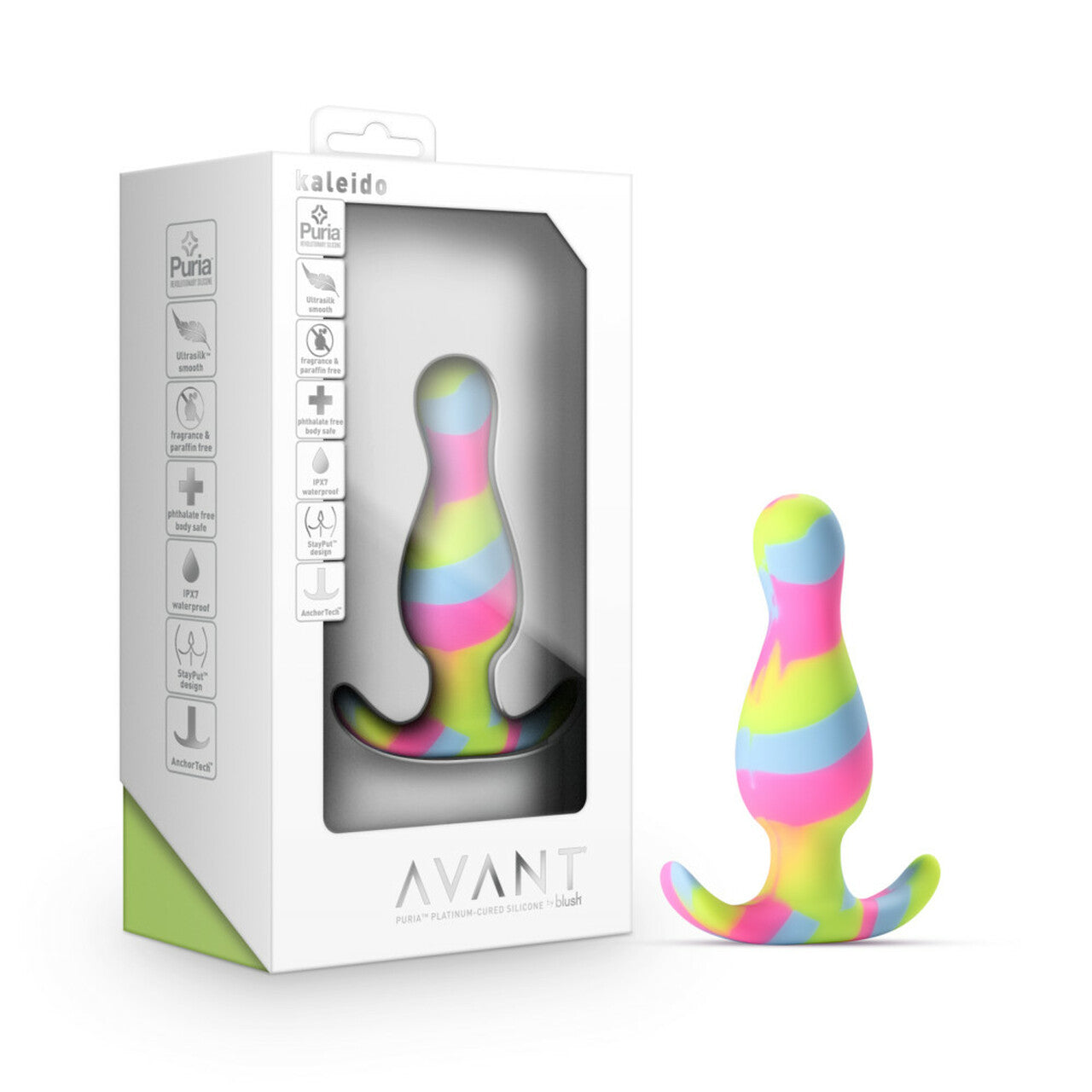 Avant Kaleido Beaded Butt Plug Lime - Melody's Room Anal Toys